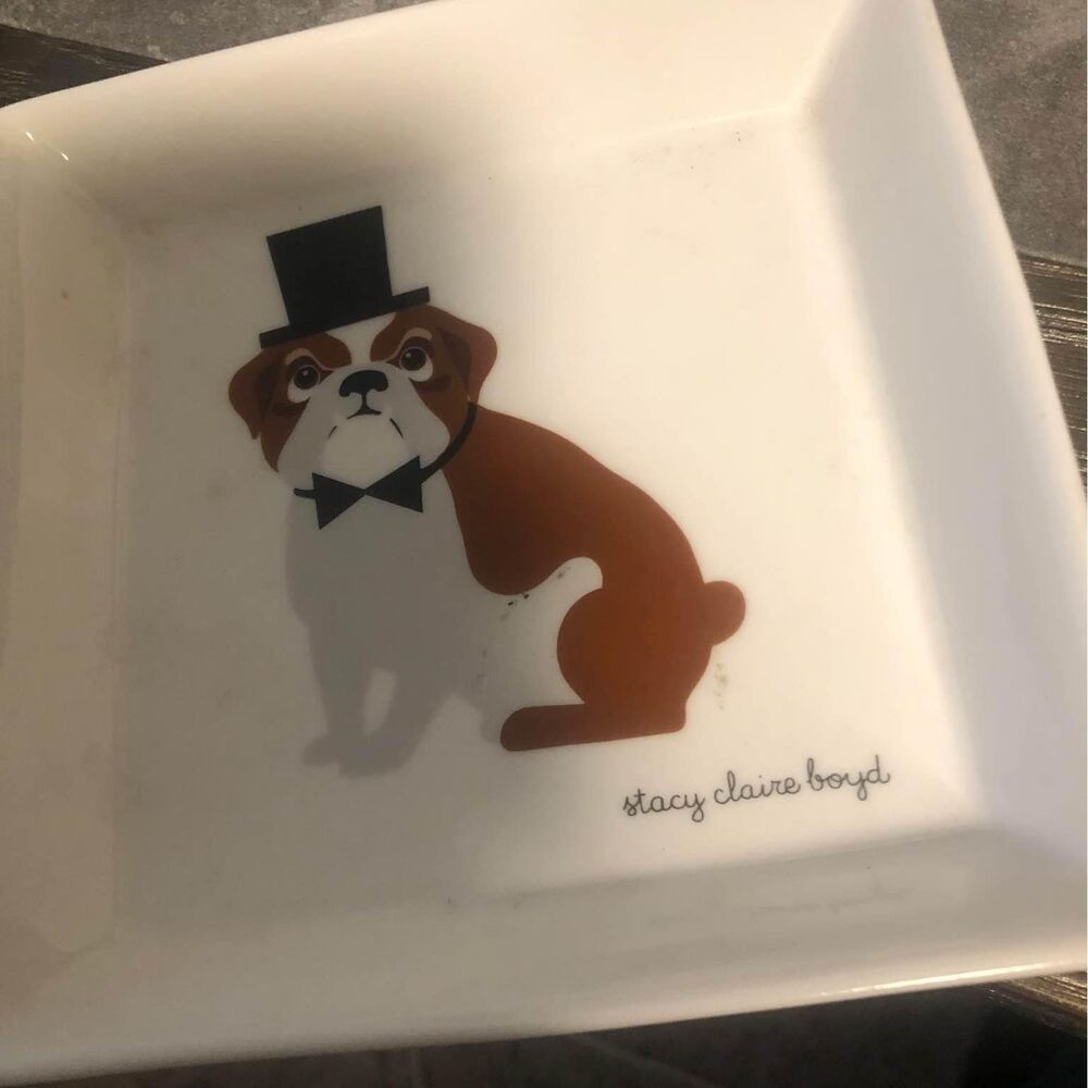 Bull dog dish Stacy Claire Boyd adorable in excellent condition